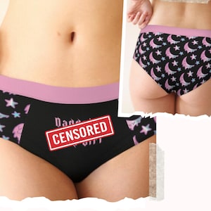 Mature Sexy Panties DDLG Naughty Panties Gift for Submissive, ABDL Little Space Panties, DDlg Clothing Fetish Underwear, Gothic Kawaii
