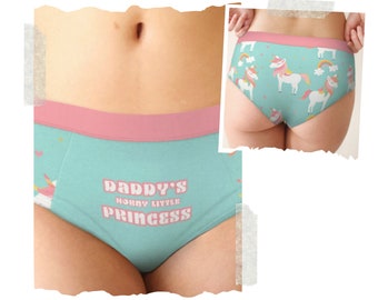 Daddy's Horny Little DDLG Naughty Panties Gift for Submissive ABDL Little Space Panties, DDlg Clothing Fetish Underwear ABDL Age Regression