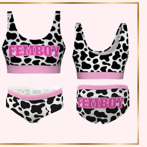 Femboy Sissy Panties for Sissy Training with Matching Sissy Bra, Femboy Clothes for Sissy Husband, Sissy Training Kit | Sissy ABDL &quot;FEMBOY&quot;