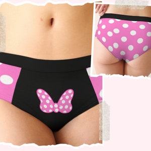 Mature Mouse Bow DDLG Panties Fetish Wear Sexy Underwear Naughty Panties ABDL Clothing Sexy Panties Fetish Panties Lounge Wear Cute Lingerie
