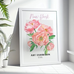 Flower Market New York, Gallery Wall print,New York art exhibition Print, Wall Art,NYC City Poster Set,Flower Market Poster,Digital Prints
