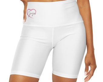 High Waisted Yoga Shorts (AOP)