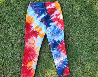 Women's size 8 rainbow tie dyed jeans