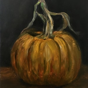 The Great Pumpkin, 5x7 original oil painting