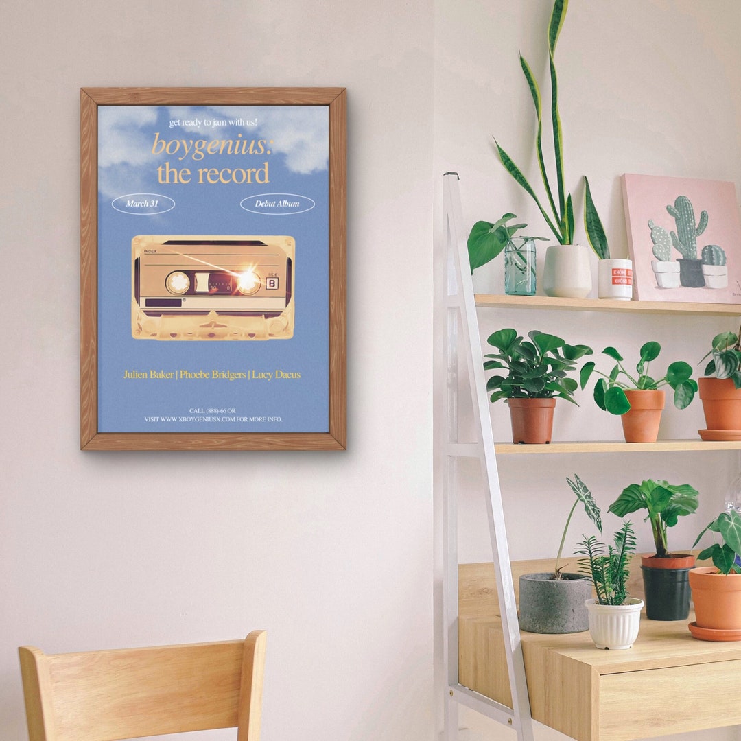 Boygenius the Record Album Announcement Cassette Poster DIGITAL