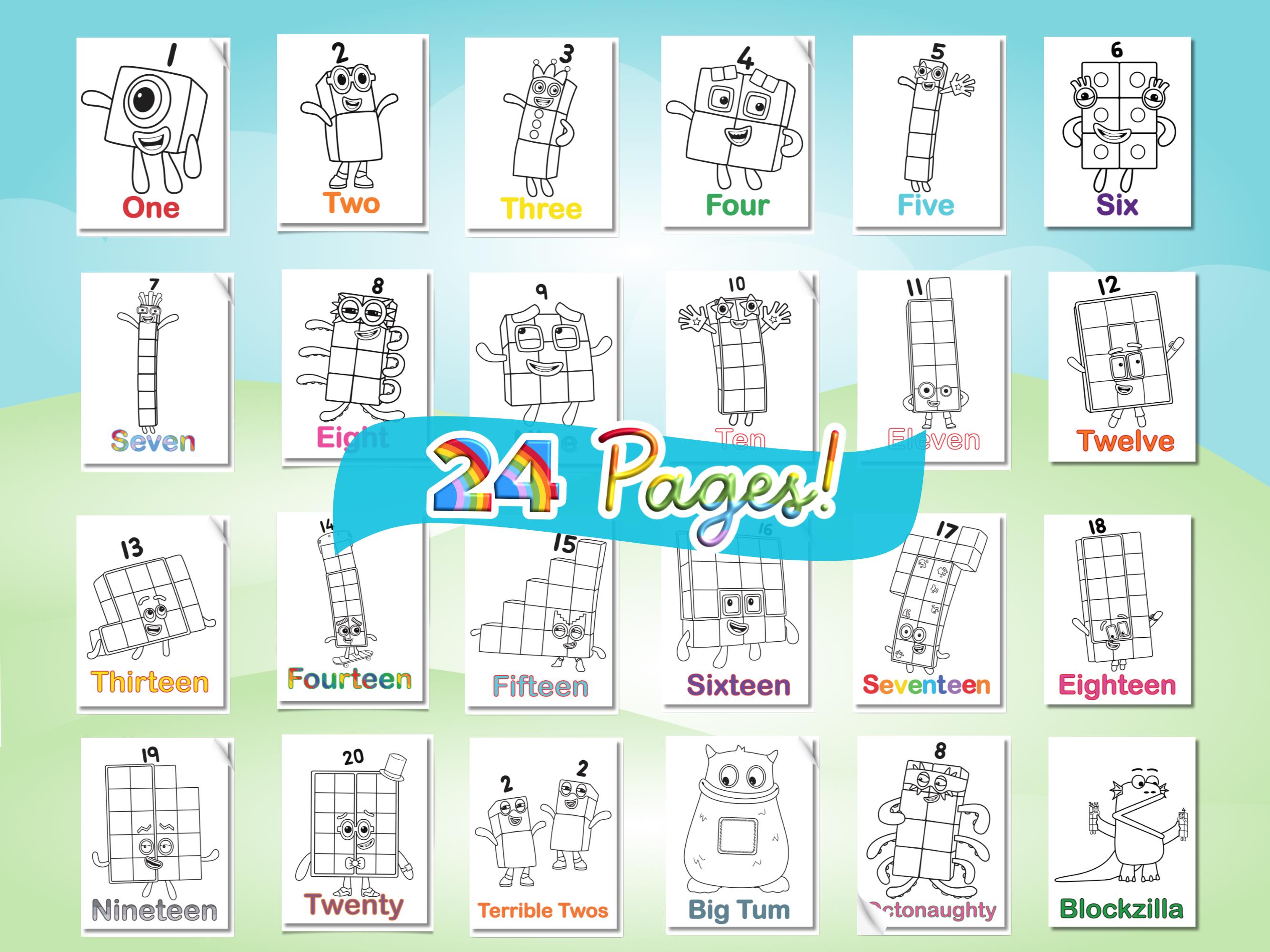 Numberblocks Coloring Pages 2025 Numberblocks Coloring Pages 2025