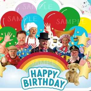 Mr Tumble Cake Topper + 12 Cupcake Toppers - Digital Print - Mr Tumble Happy Birthday - Printable Cake Topper - PNG - PDF