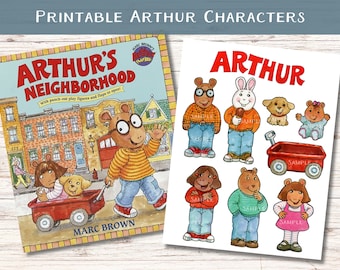 Arthur Paper Dolls - Arthur Book Characters Printable - Digital Print - PDF PNG