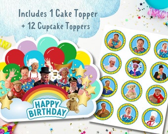 Mr. Tumble Birthday Cake Topper & Cupcake Toppers (Digital Print)
