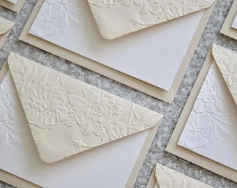 Luxury Embossed Envelopes, Wedding & Special Occasion Stationery, Optional Matching Card