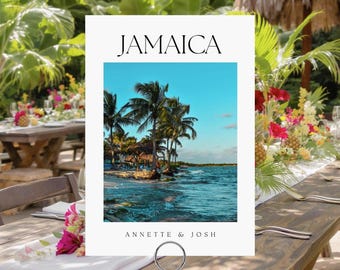 Travel Wedding Table Numbers, Destination Wedding Table Numbers, Printed Table Name Card, Country City Table Sign, Printed Photo Table Cards