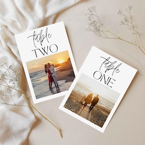 Nombres de mesa con fotografías, números de mesa para bodas, números de mesa con fotografías personalizados, tarjetas con nombres de mesa, números de mesa con fotografías personalizados