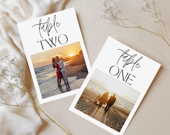 Photo Table names, Wedding Table Number, Custom Photo Table Numbers, Table Name Cards, Personalised Photo Table Number