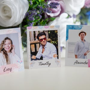 Bedankjes vrijgezellenfeest, gender Reveal-feest, kondig zwangerschap aan, fotoplaatskaart, jongen of meisje, tafelkaart evenement, decor babyshower