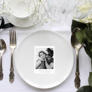 Tarjeta de lugar para bodas, regalos de boda, regalos de boda con fotos, regalos de boda personalizados, impresión estilo instax, impresión estilo polaroid