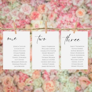 Plano de asientos para bodas, Lista de invitados minimalista moderna personalizada, Plano de mesas para bodas, Letrero "Encuentre su asiento", Tarjetas de mesa para bodas, Plano de asientos