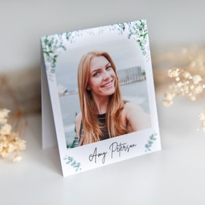 Tarjetas de lugar polaroid personalizadas con fotos de invitados, perfectas para eventos, fiestas de cumpleaños, celebraciones, decoración única, nombres de mesas de boda