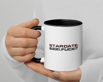 Stardate-mok, subtiel ongepaste scifi-koffiemok