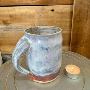 16 oz Mug Large handmade Ceramic Mug Blue Coffee Cup