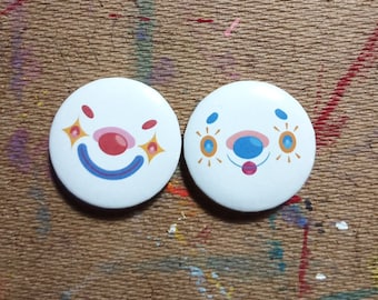 Star and Sun Matching Clown Pins