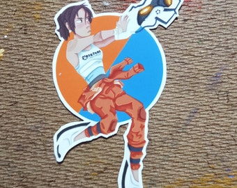 Portal 1 and 2 Chell Sticker