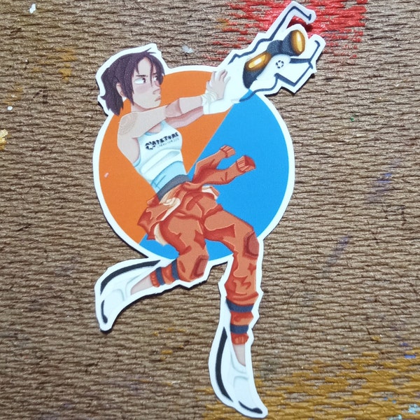 Portal 1 and 2 Chell Sticker