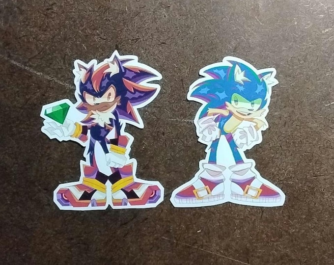 Sonic and Shadow Stickers - Etsy