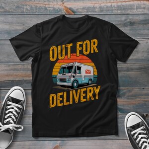 Camiseta de cartero, camiseta retro con camión de correos en camino a la entrega, camiseta de cartero de moda, el mejor regalo para trabajadores postales