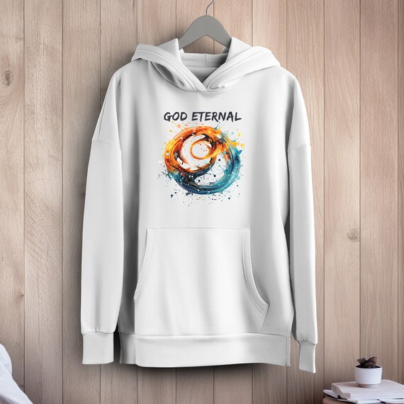Alpha and Omega God Eternal Bible Verse Unisex Cotton Hoodie Vintage Sweater Christian Trendy Style Etsy