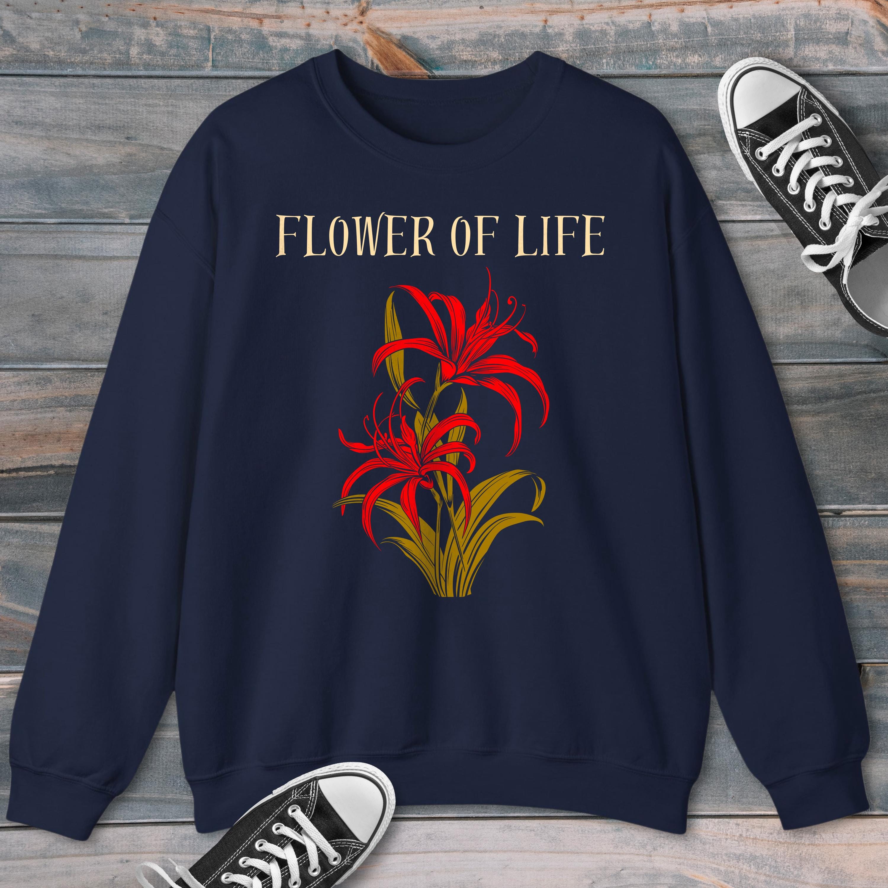[GRAVER]★OF ANGEL FLOWER SWEATSHIRT UNISEX]OF Angel Flower Sweatshirt - GRAVER | 60% - Asian