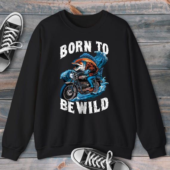 Barracuda Sweatshirt Barracuda Hoodie Born to Be Wild Biker Cuda Vintage Sweater Funny Sea Life Hoodie Cool Ocean Fishing Gift Etsy UK