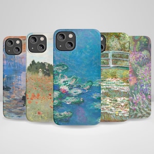 Claude Monet Painting Phone Cases fit for iPhone 16, iPhone 16 Plus, iPhone 14 Pro Max, iPhone 13, iPhone 12, 11, XR, 8+, 7