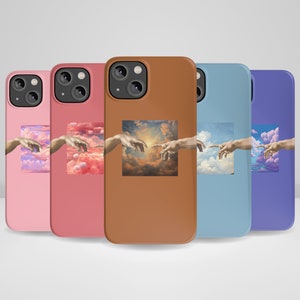 Renaissance Phone Case The Creation Of Adam Art Phone Case for iPhone 15, iPhone 14 Plus, iPhone 14 Pro Max, iPhone 13, iPhone 12, 11, XR, 8