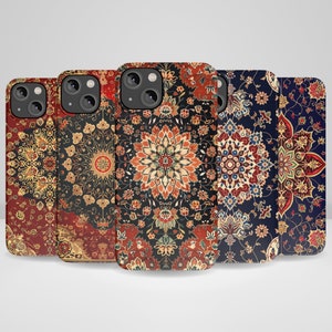 Red Persian Rug Phone Case Persian Carpet fit for iPhone 16, iPhone 16 Plus, iPhone 16 Pro Max, iPhone 13, iPhone 12, 11, XR, 8+, 7