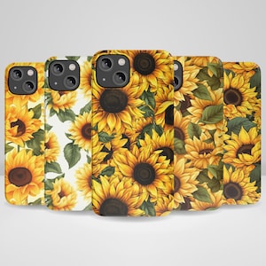 Sunflower iPhone Case, Floral Phone Case fit for iPhone 16, iPhone 16 Plus, iPhone 15 Pro Max, iPhone 14, iPhone 12, 11, XR, 8+, 7