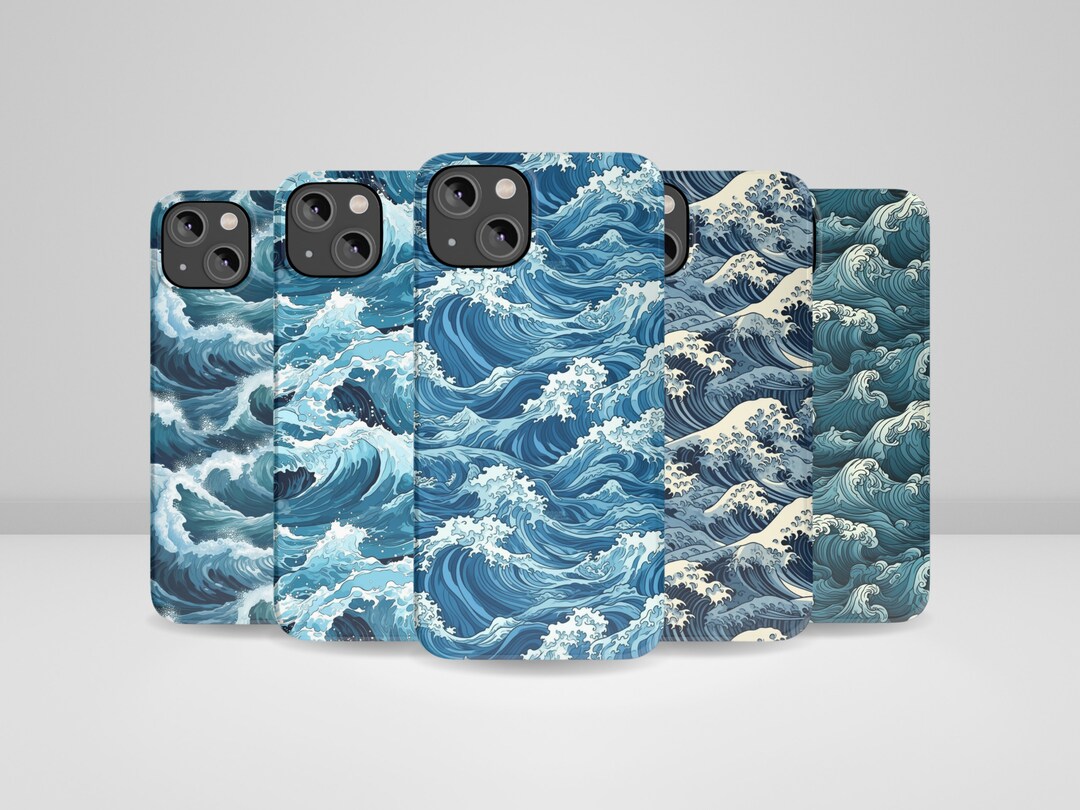 Blue Ocean Phone Case, Great Wave iPhone Cases Fit for iPhone 16 ...