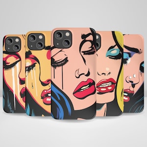 Crying Comic Girl Phone Case Comic Book Art Phone Case fit for iPhone 16, iPhone 15, iPhone 14 Pro Max, iPhone 13, iPhone 12, 11, XR, 8+, 7