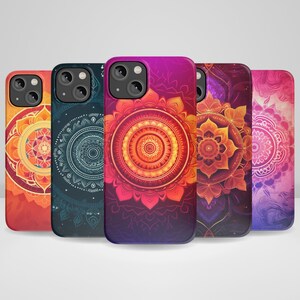 Colorful Mandala Phone Case Hippie Pattern Phone Case fit for iPhone 15, iPhone 14, iPhone 14 Pro Max, iPhone 13, iPhone 12, 11, XR, 8+, 7