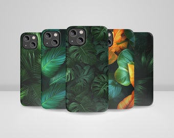 Monstera Blatt & Grün Floral Handyhüllen passend für iPhone 14, iPhone 14+, iPhone 14 Pro Max, iPhone 13, iPhone 12, 11, XR, 8+, 7