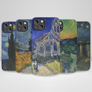 Van Gogh Phone Case Starry Night Painting Art Phone Case for iPhone 16, iPhone 15 Plus, iPhone 14 Pro Max, iPhone 13, iPhone 12, 11, XR, 8+