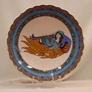 22 "handgemachte Keramikplatte, türkischer Ceramis-Teller, Keramikkeramik, Hängeplatte, Wandplatte, Keramikwohndekor, Housewarminggeschenk