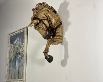 Horse Wall Sculpture, Horse Head Statue, Horse Head Wall Decor, Art, Gift, Wall Decor, Home Design