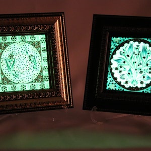 Handmade Framed Ceramic, Turkish Ceramic Art, Handpainted Ceramics, Ceramic Wall Decor, Moonstone, Framed Ceramcis, Housewarming, Christmas