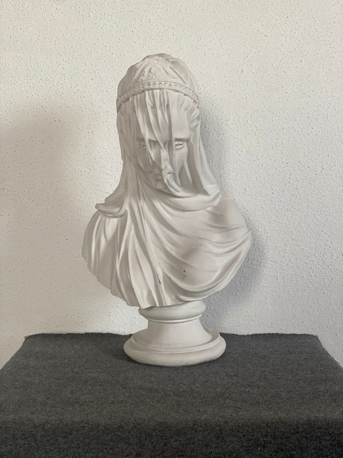 Veiled Lady Bust Virgin Lady Statue Sculpture Large Female Etsy