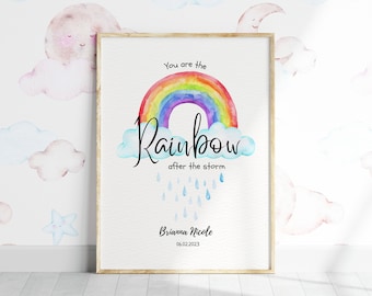 Tęczowa sztuka do pokoju dziecięcego Dekoracja pokoju dziecięcego Sztuka ścienna do pokoju dziecięcego Prezent na baby shower Tęczowy wydruk Wydrukowana sztuka Sztuka do pokoju dziecięcego Tęczowy