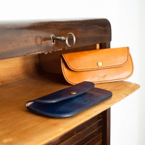 Cartera "Frau Schulze" - cartera con compartimento para tarjetas de cuero