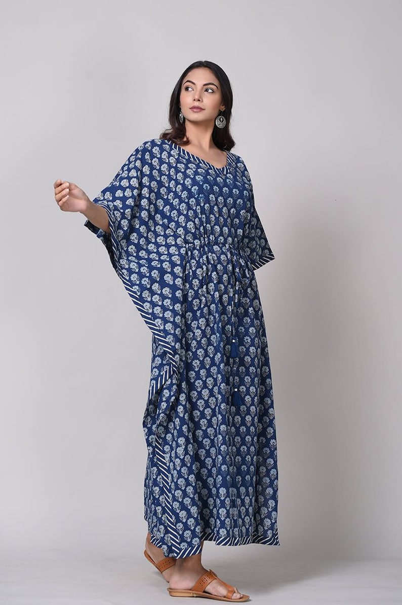 Summer Kaftan	Handmade Kaftan	Resort Wear Dress	Kaftan Robe	Beach Cover Up	Cotton Caftan	Block Print Caftan	Bikini Cover Caftan	Swim Wear Clothing	Night Maxi Gown	Free Size Caftan	Unisex Bathrobe Top	Long Short Caftan