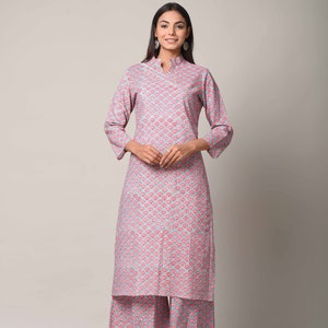 Breath - Taking Floral Kurti With Palazzo, Daily wear kurti , women dress, Indian kurta kurti, Handmade dresses, Gift For Her, Free Shipping