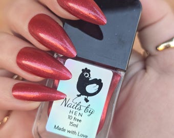 The Spark - Vernis à ongles rouge fait main