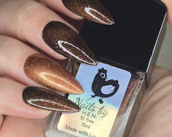 Sunken Spoils: handgemaakte koperen magnetische nagellak